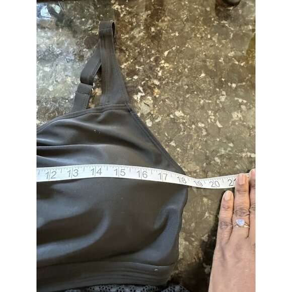 Women's Black Stretch  Lace Tankini Padded  Full Coverage 3XL Beach Swim Cover - Picture 6 of 8